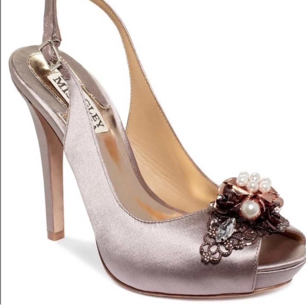 Elegant Metallic Slingback Heels